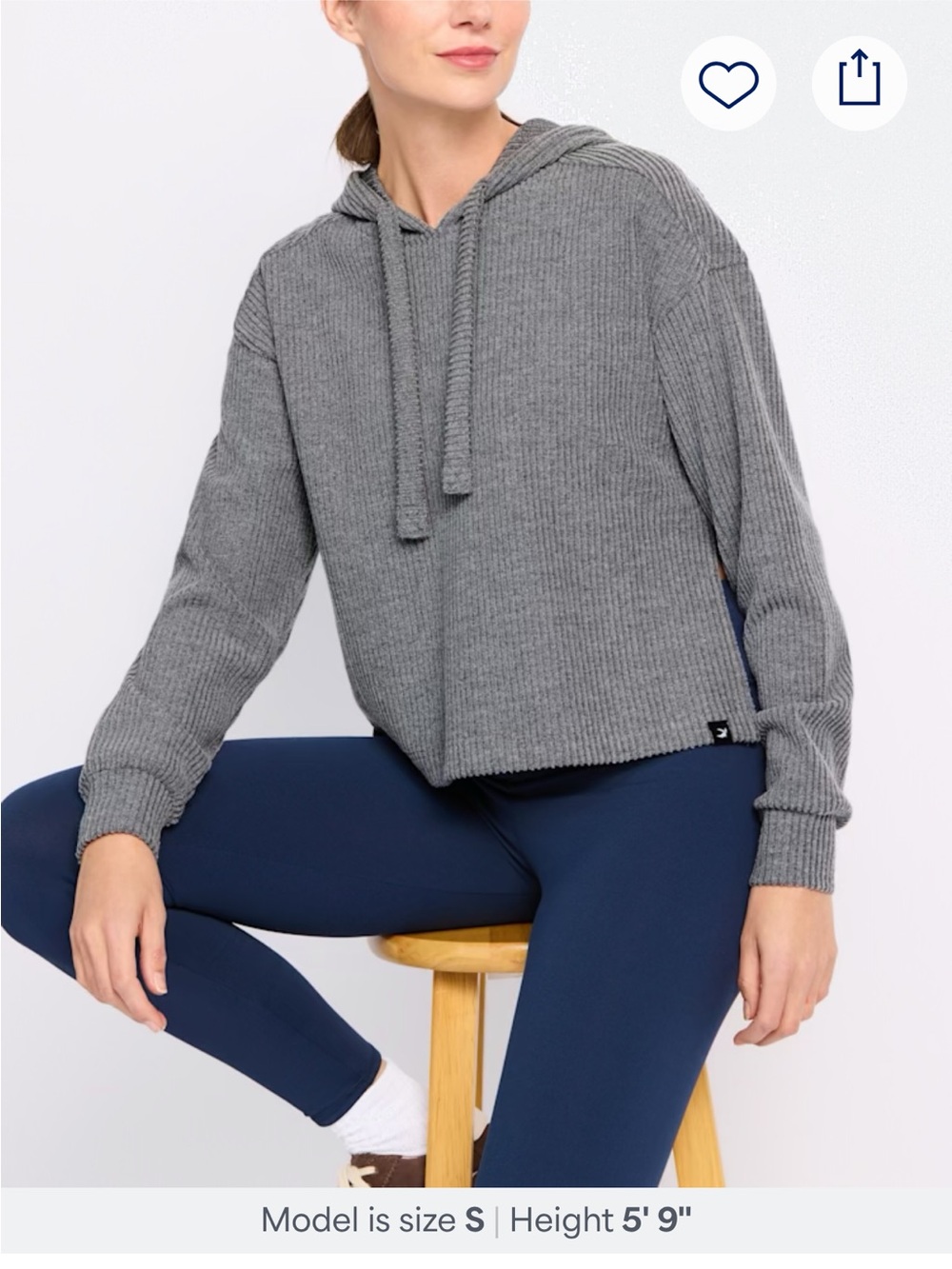GLYDER Valley Hoodie XL dark grey BNWT soft textured fabric